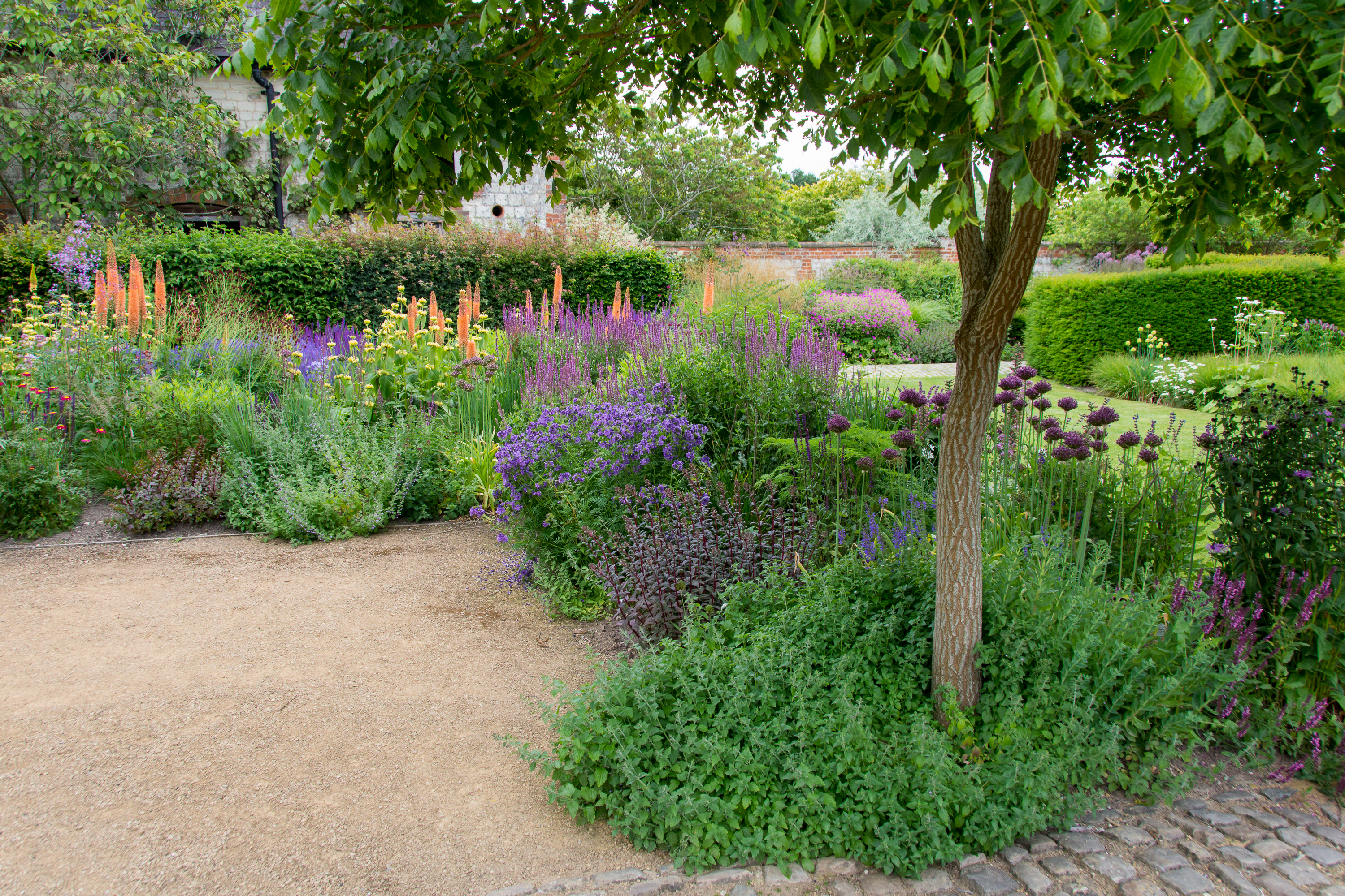 Üppiges Staudenbeet in Bury Court