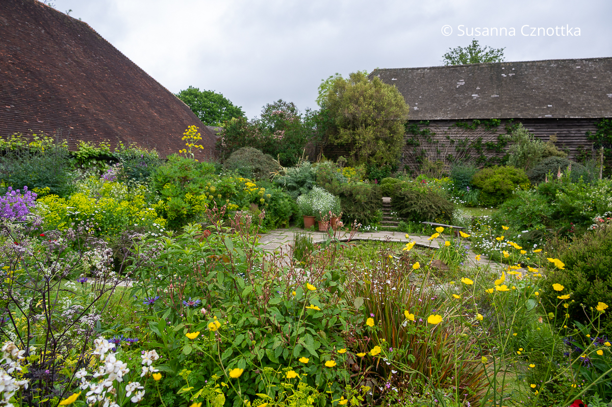 Blick auf den Senkgarten in Great Dixter