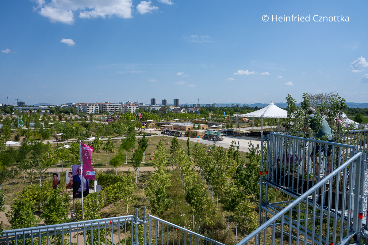 Bundesgartenschau Mannheim 2023: Blick über den Spinelli-Park