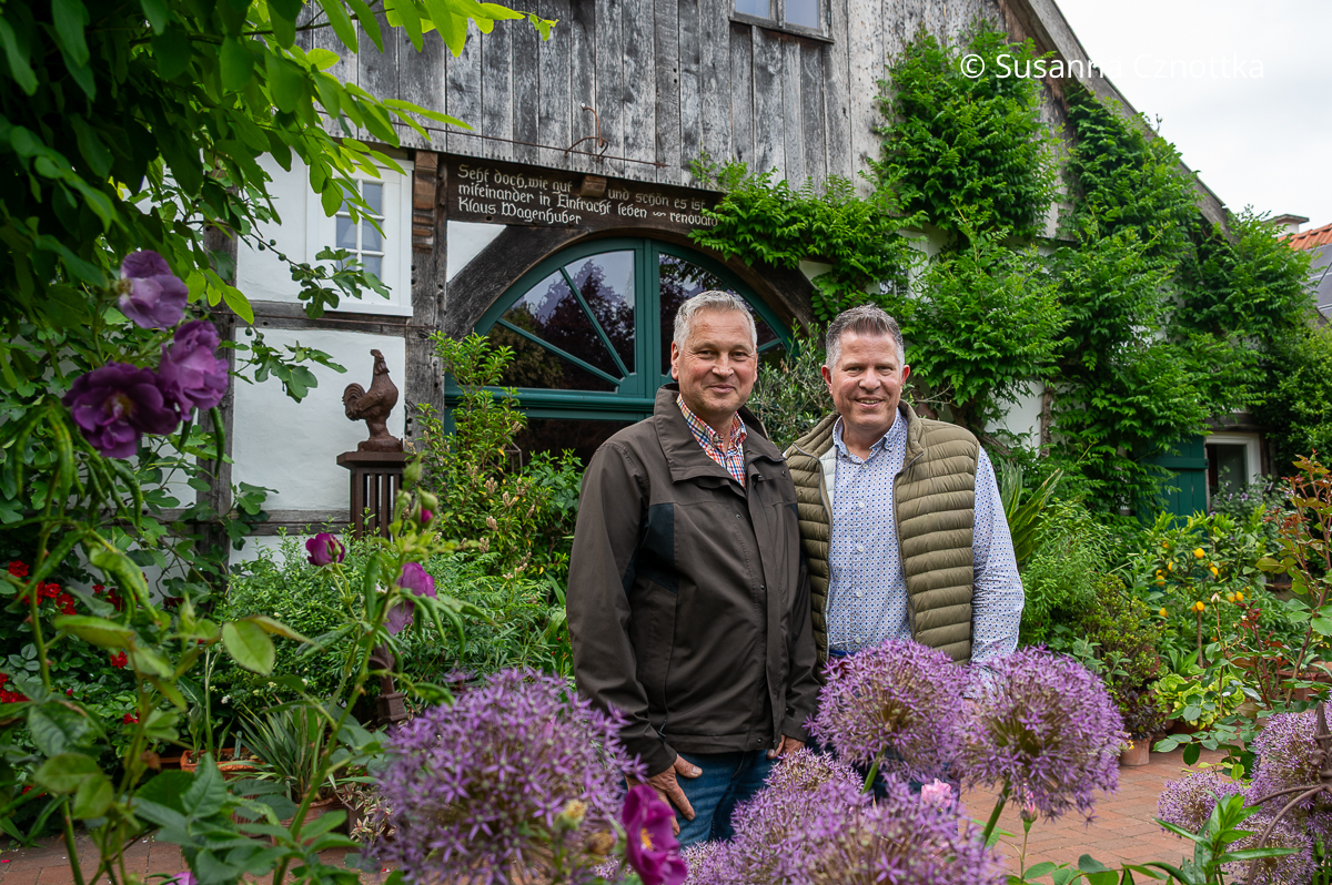 Leidenschaftliche Hobbygärtner: Klaus Wagenhuber und Jan Leßmeier